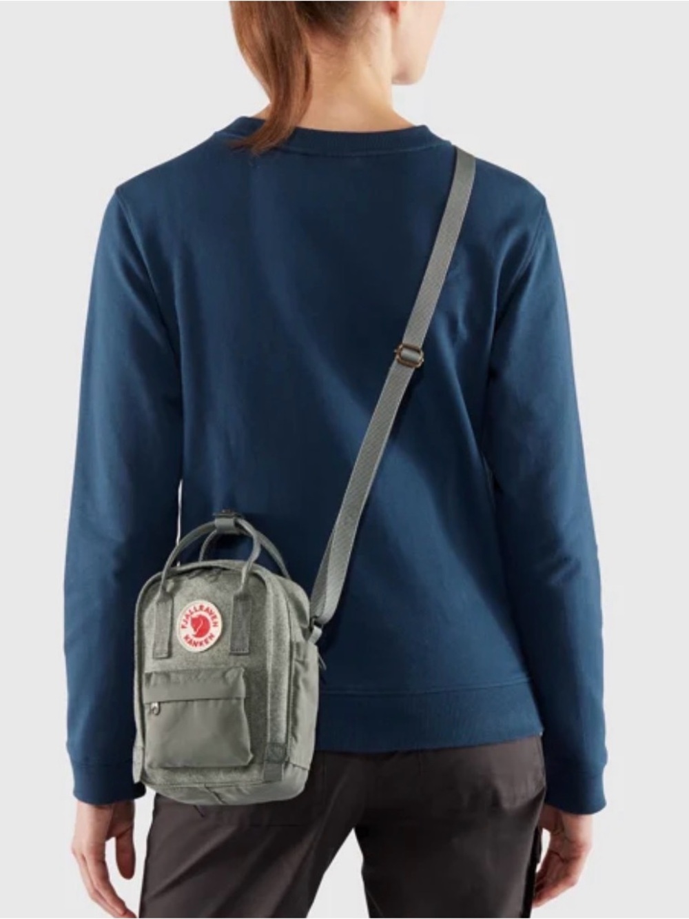 NWOT Fjallraven Kanken Mini Nylon Sling Bag Crossbody Purse Light Grey Unisex